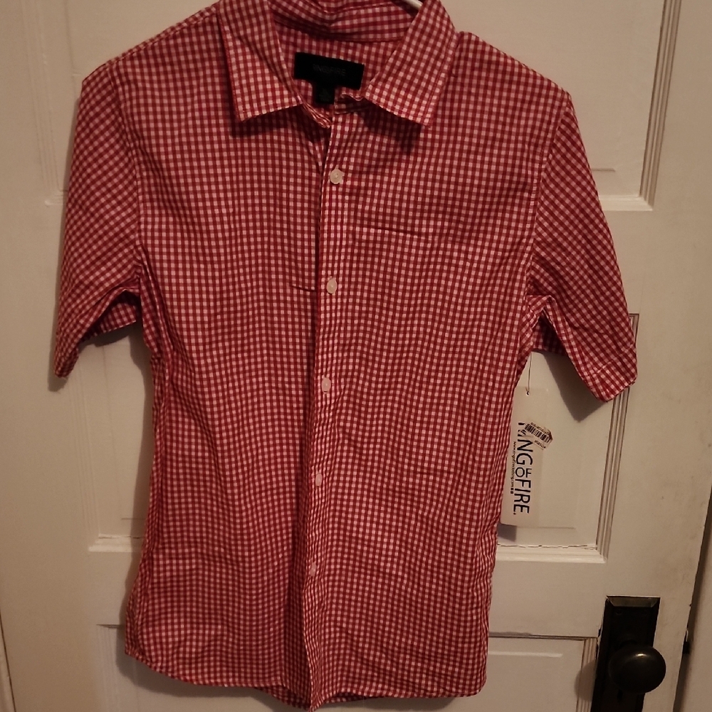 Red Checkered Men's Shirt